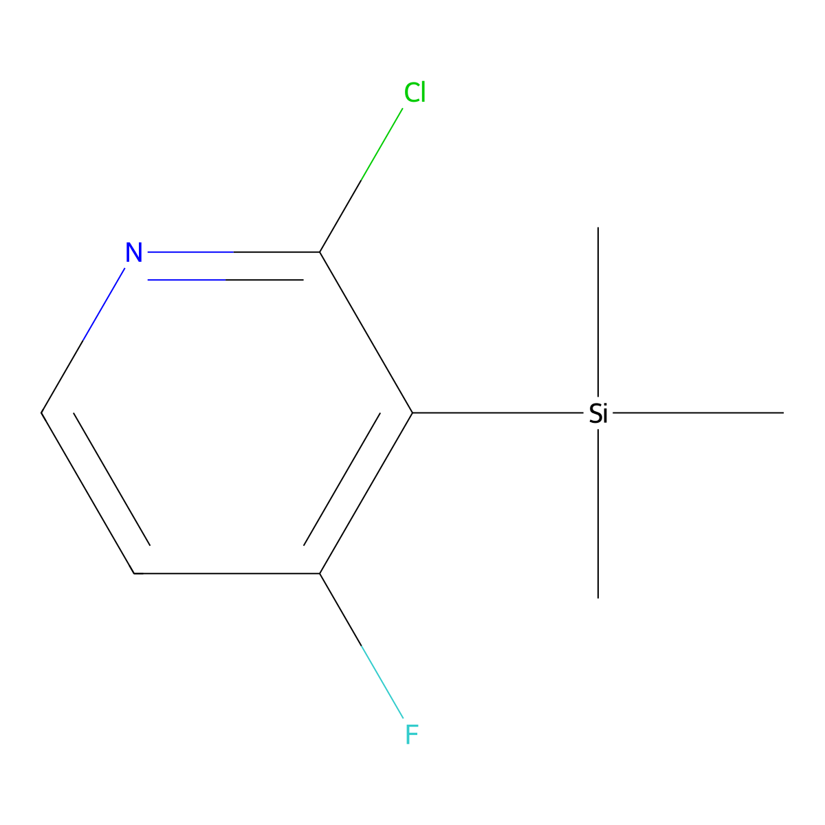 2-Chloro-4-fluoro-3-(trimethylsilyl)pyridine molecular structure, CAS 1934586-00-1