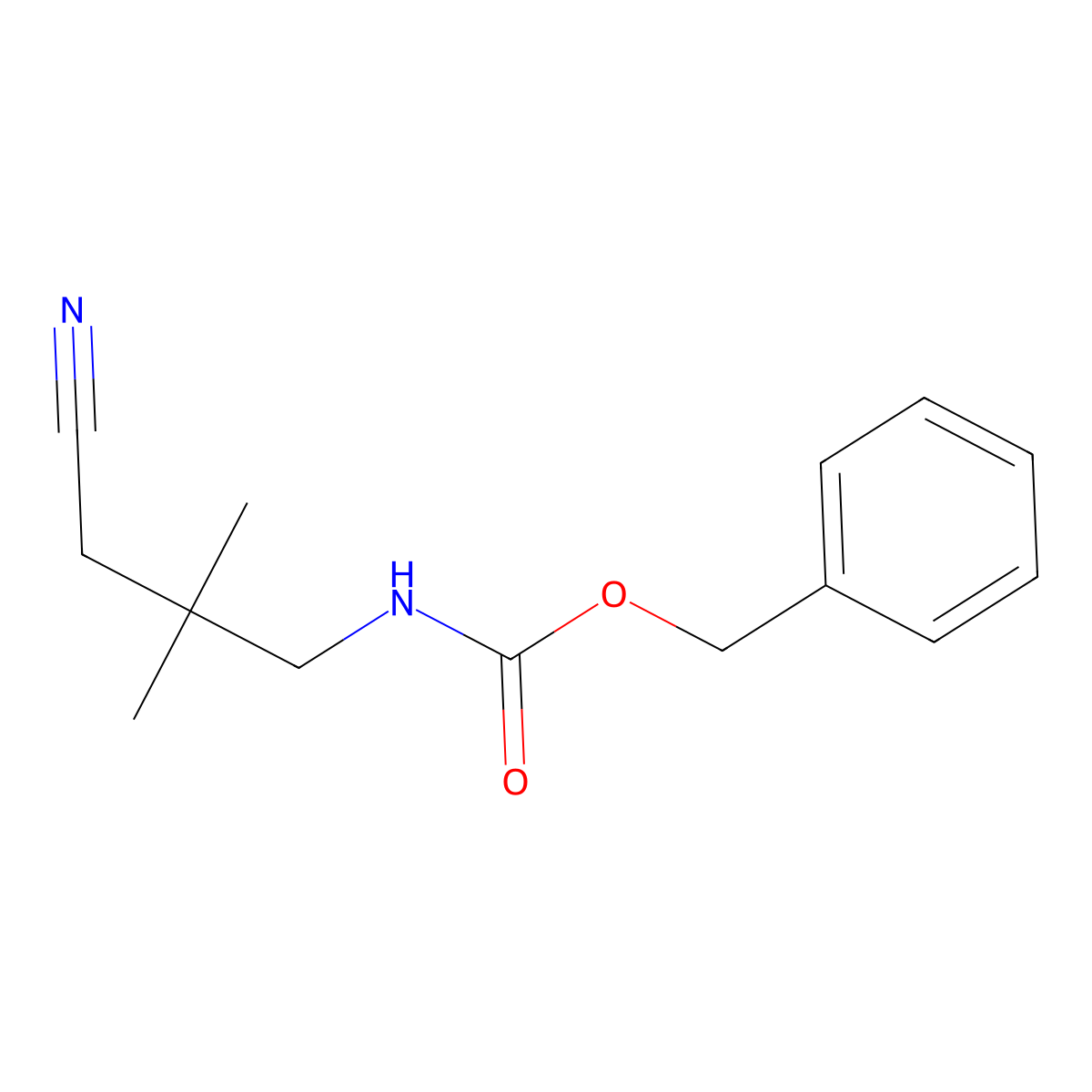 benzyl N-(3-cyano-2,2-dimethylpropyl)carbamate molecular structure, CAS 1934588-45-0