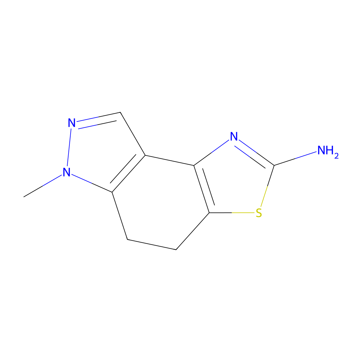 6-Methyl-4,5-dihydropyrazolo[4,5-e][1,3]benzothiazol-2-amine molecular structure, CAS 1934588-80-3