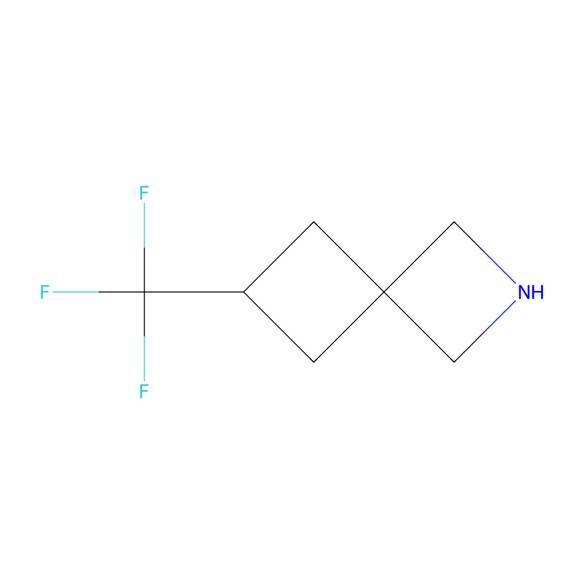 6-(Trifluoromethyl)-2-azaspiro[3.3]heptane molecular structure, CAS 1934595-31-9