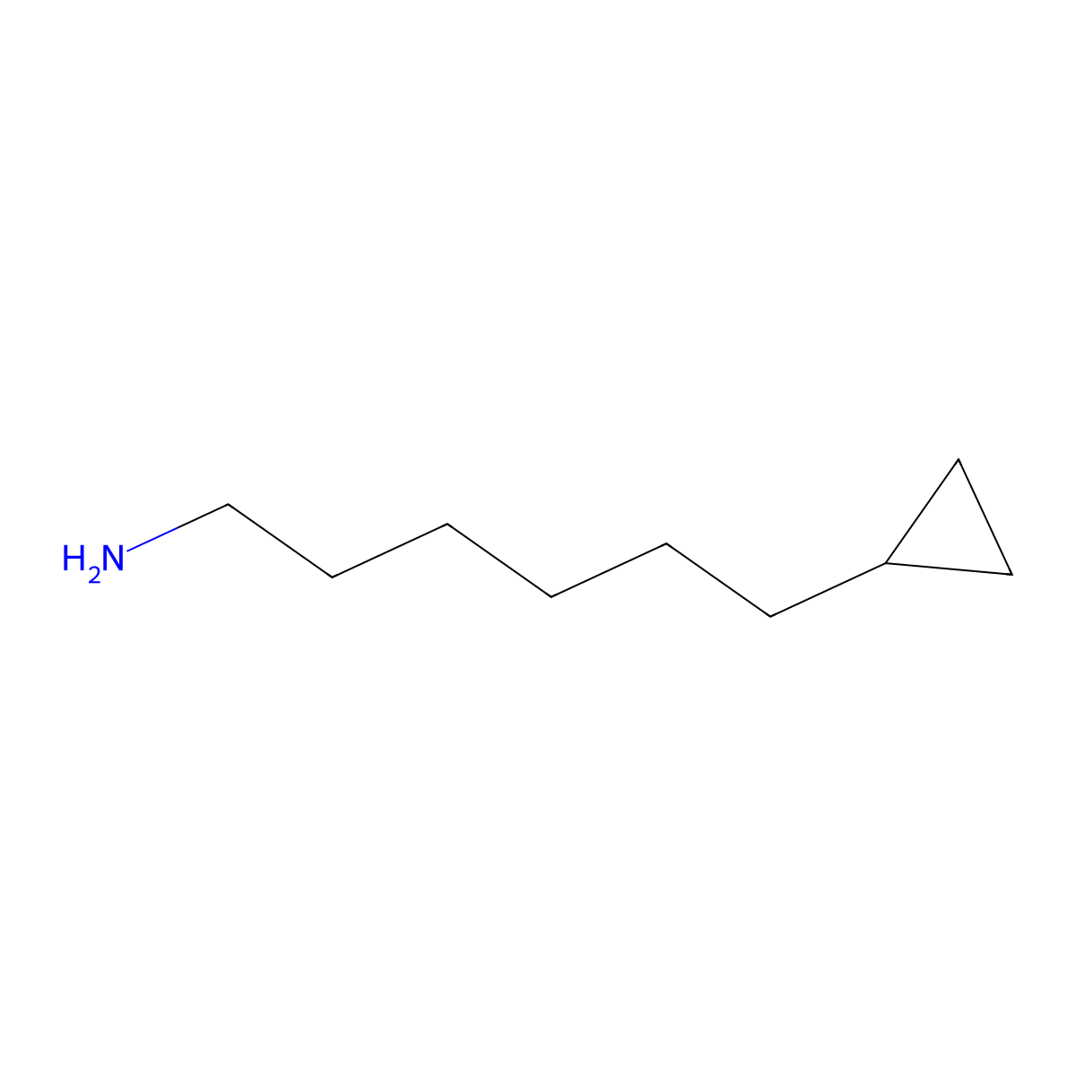 6-Cyclopropylhexan-1-amine molecular structure, CAS 1934596-34-5
