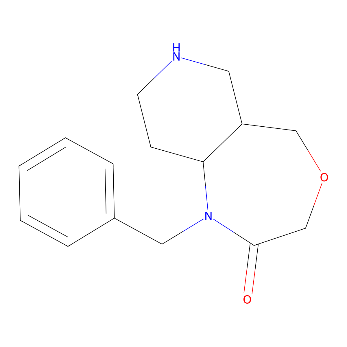1-Benzyloctahydropyrido[4,3-e][1,4]oxazepin-2(3H)-one molecular structure, CAS 1934598-95-4