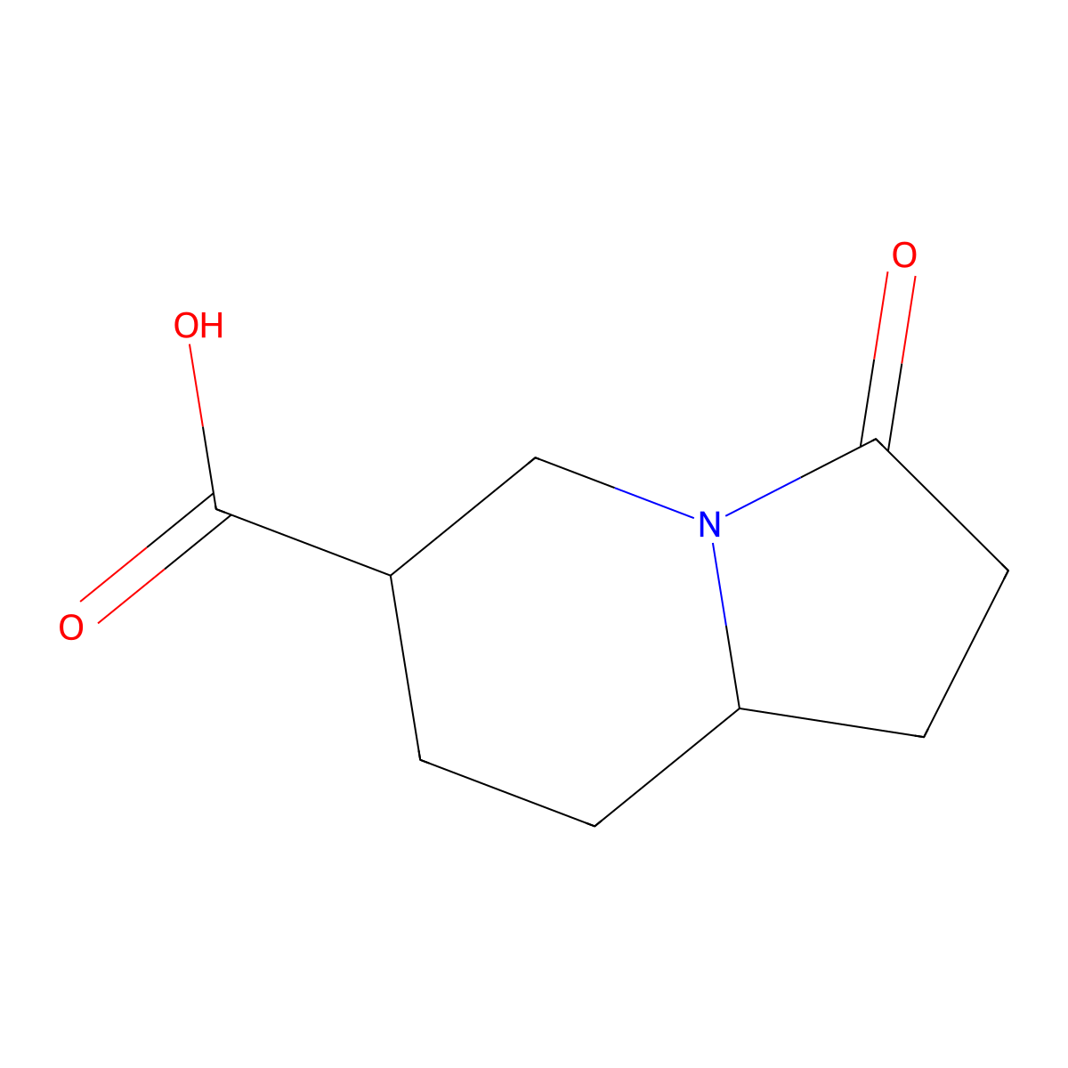 3-Oxo-octahydroindolizine-6-carboxylic acid molecular structure, CAS 1934599-03-7