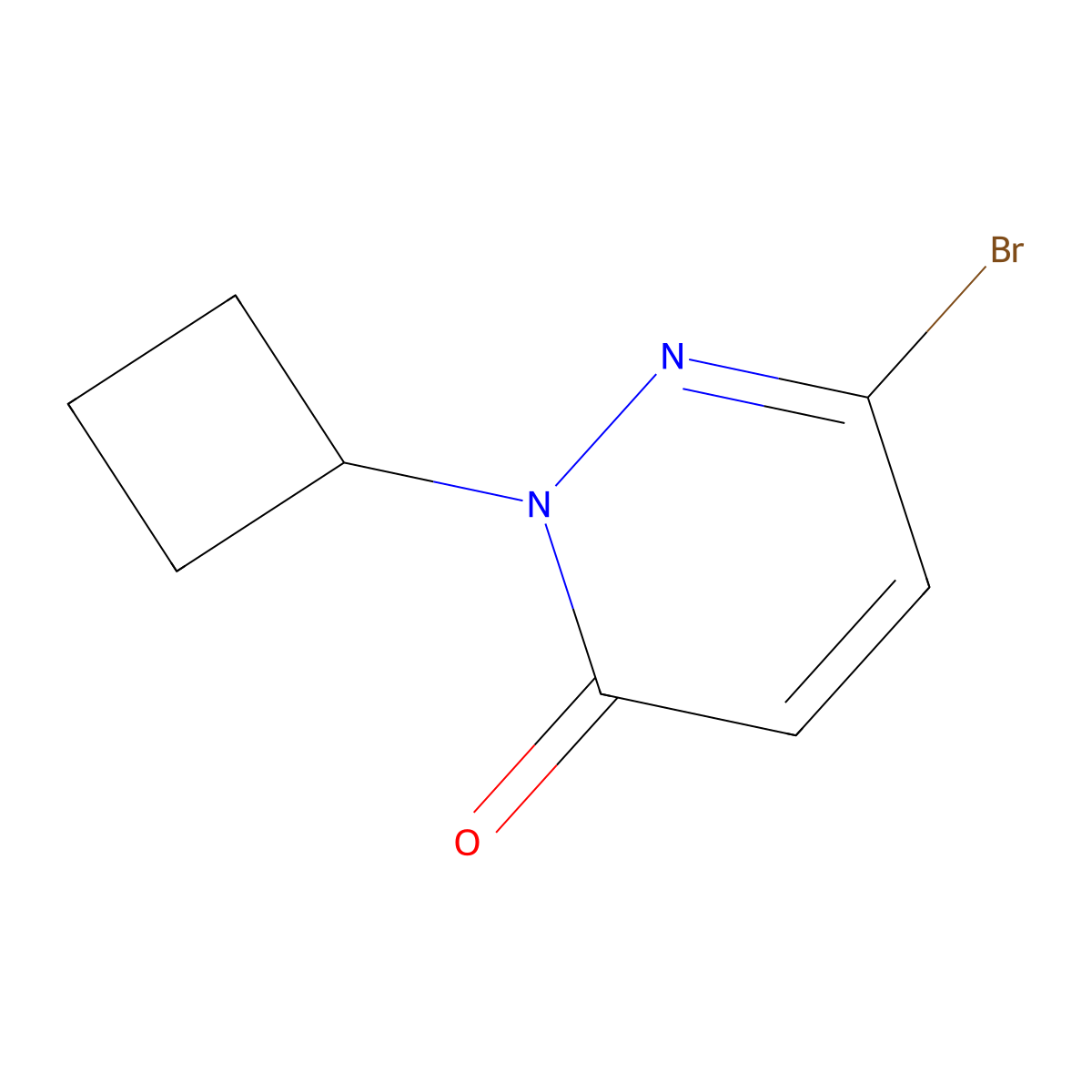 6-Bromo-2-cyclobutylpyridazin-3(2H)-one molecular structure, CAS 1934601-79-2