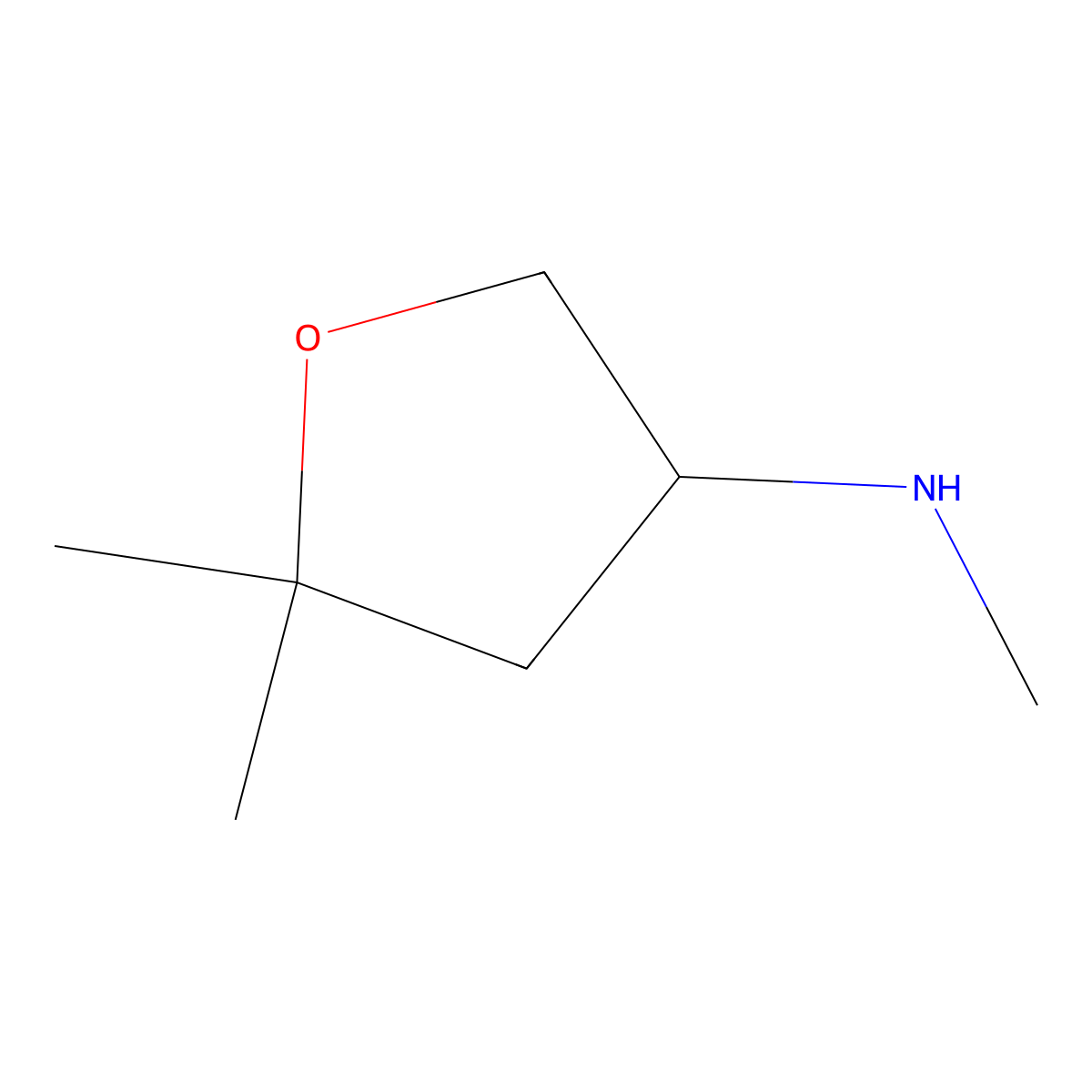 N,5,5-trimethyloxolan-3-amine molecular structure, CAS 1934602-32-0