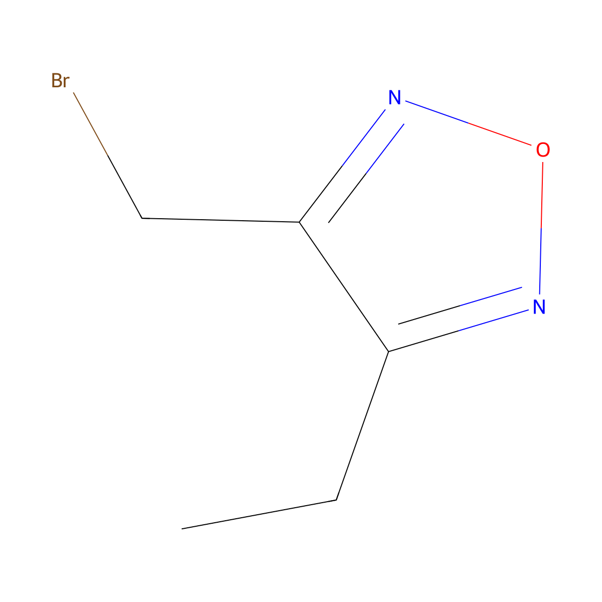 3-(Bromomethyl)-4-ethyl-1,2,5-oxadiazole molecular structure, CAS 1934602-52-4