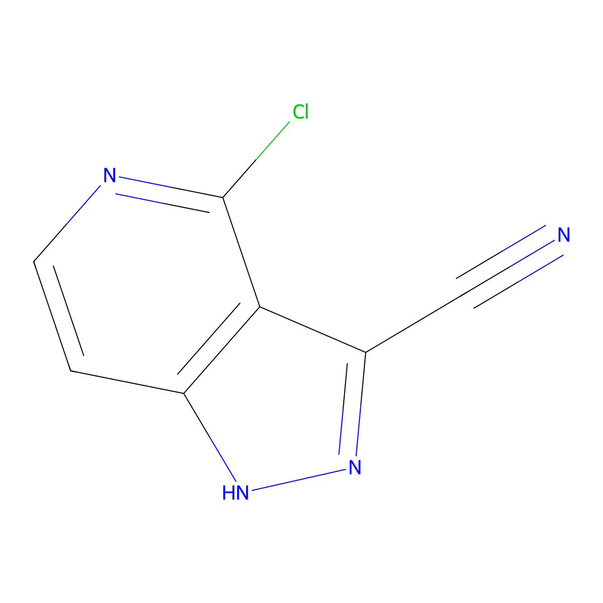 4-Chloro-1H-pyrazolo[4,3-c]pyridine-3-carbonitrile molecular structure, CAS 1934605-77-2