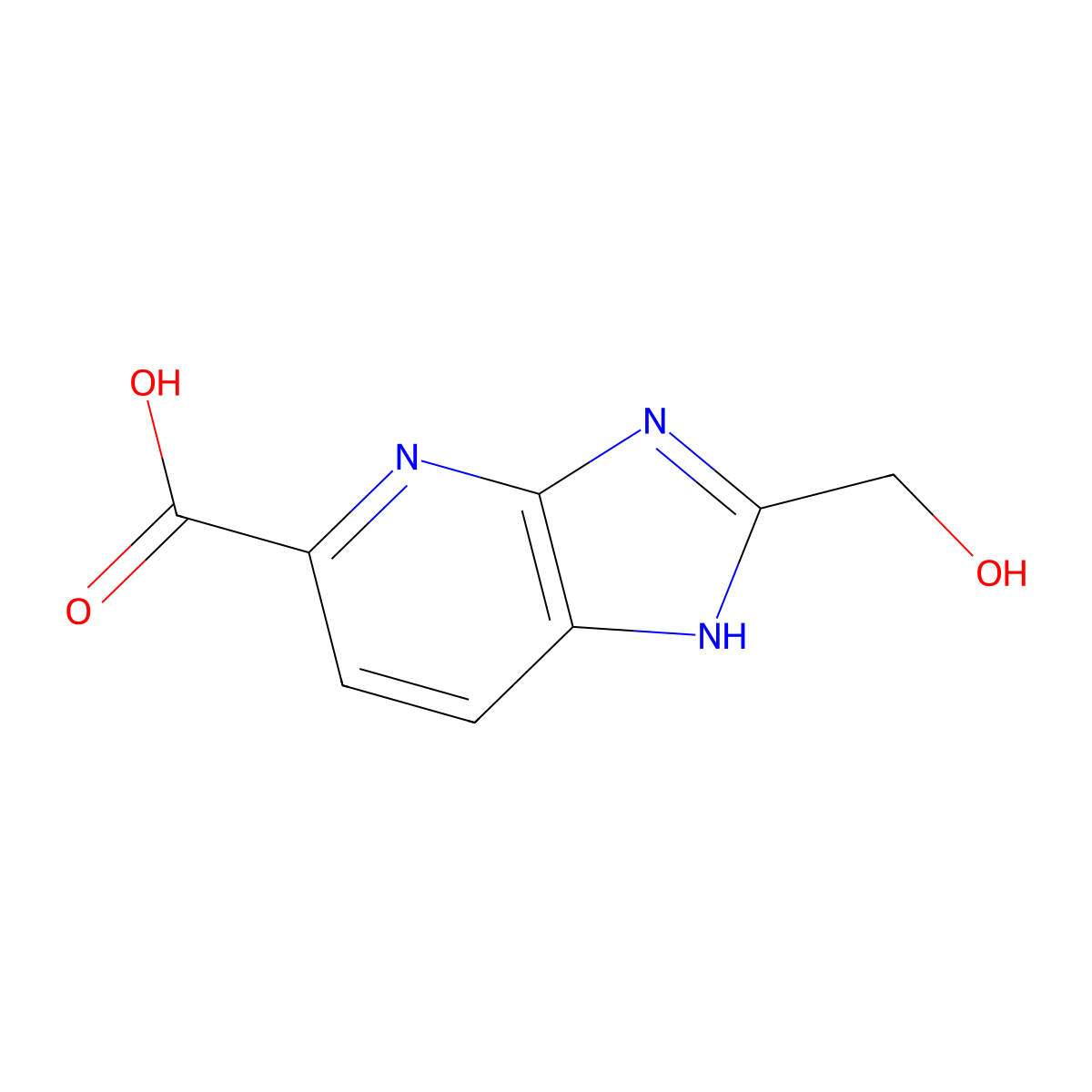 2-(Hydroxymethyl)-3H-imidazo[4,5-b]pyridine-5-carboxylic acid molecular structure, CAS 1934609-15-0