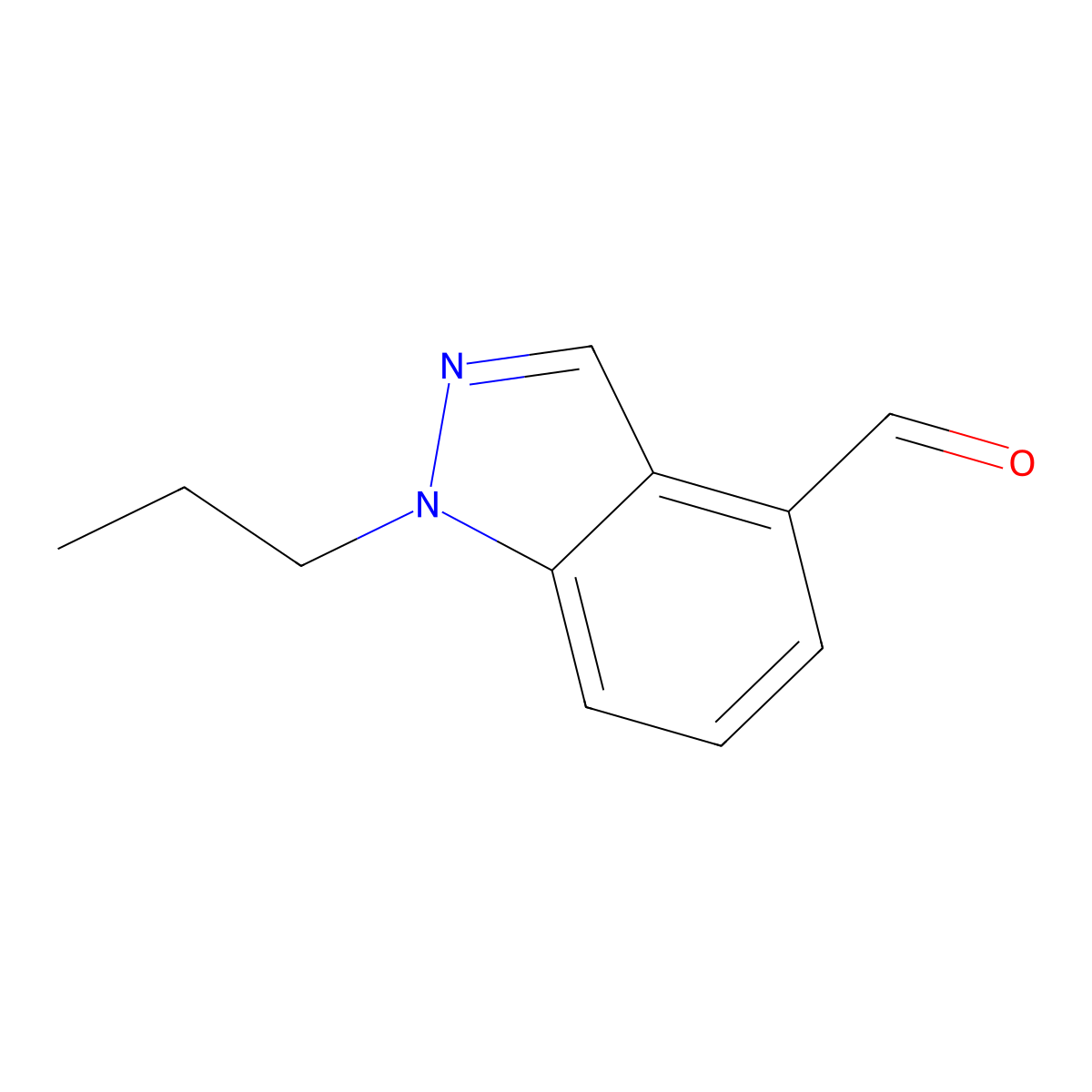 1-propyl-1H-indazole-4-carbaldehyde molecular structure, CAS 1934609-67-2