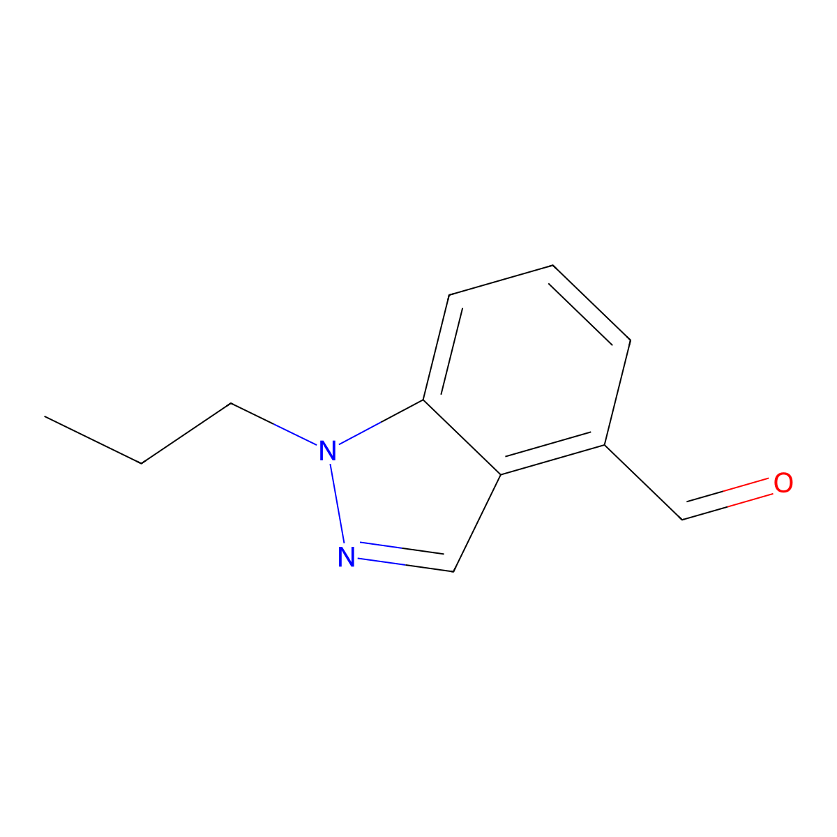 1-propyl-1H-indazole-4-carbaldehyde molecular structure, CAS 1934609-67-2
