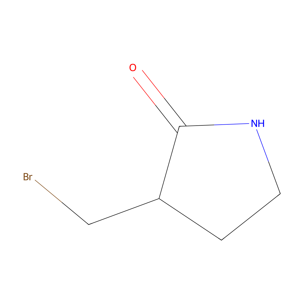 3-(Bromomethyl)pyrrolidin-2-one molecular structure, CAS 1934611-64-9