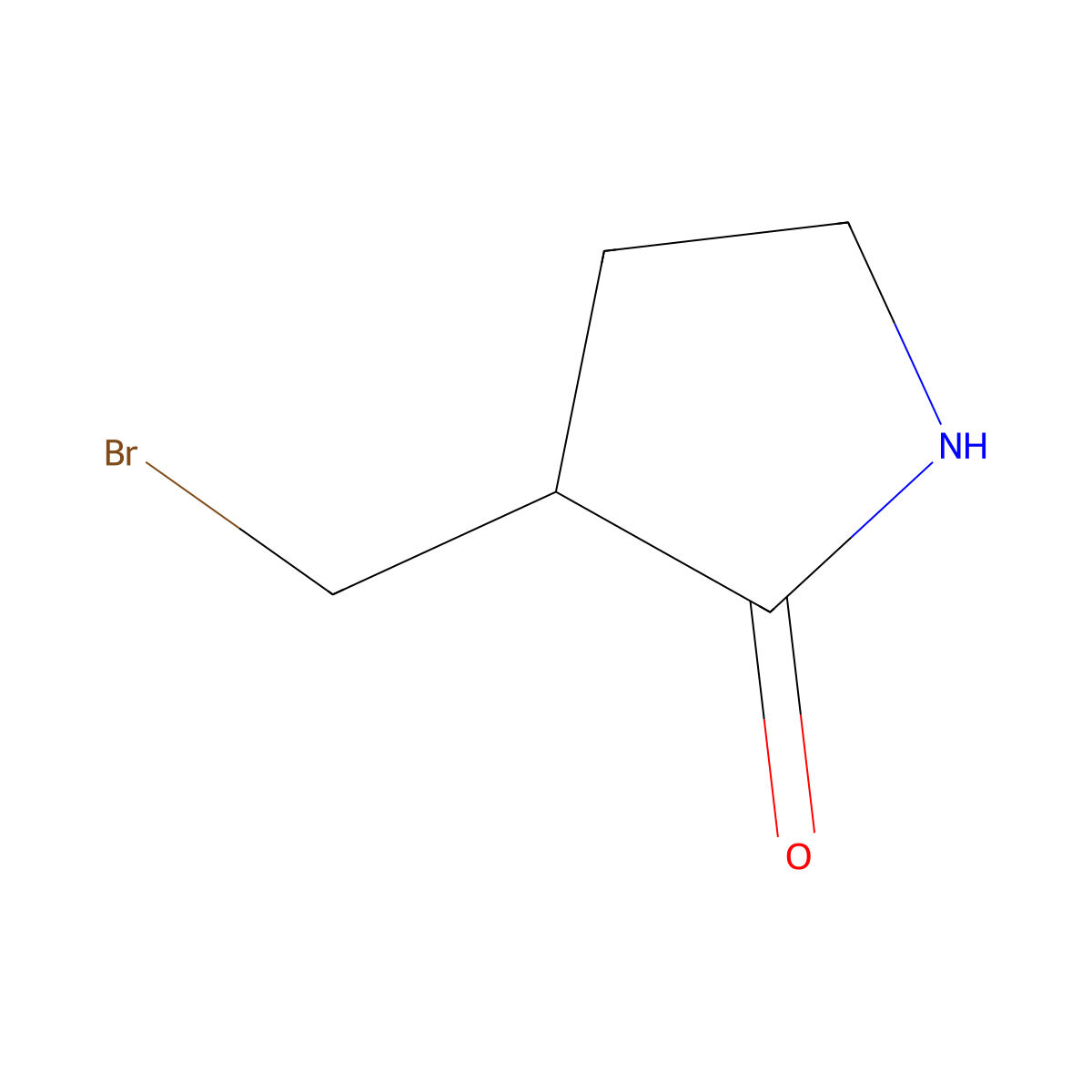 3-(Bromomethyl)pyrrolidin-2-one molecular structure, CAS 1934611-64-9