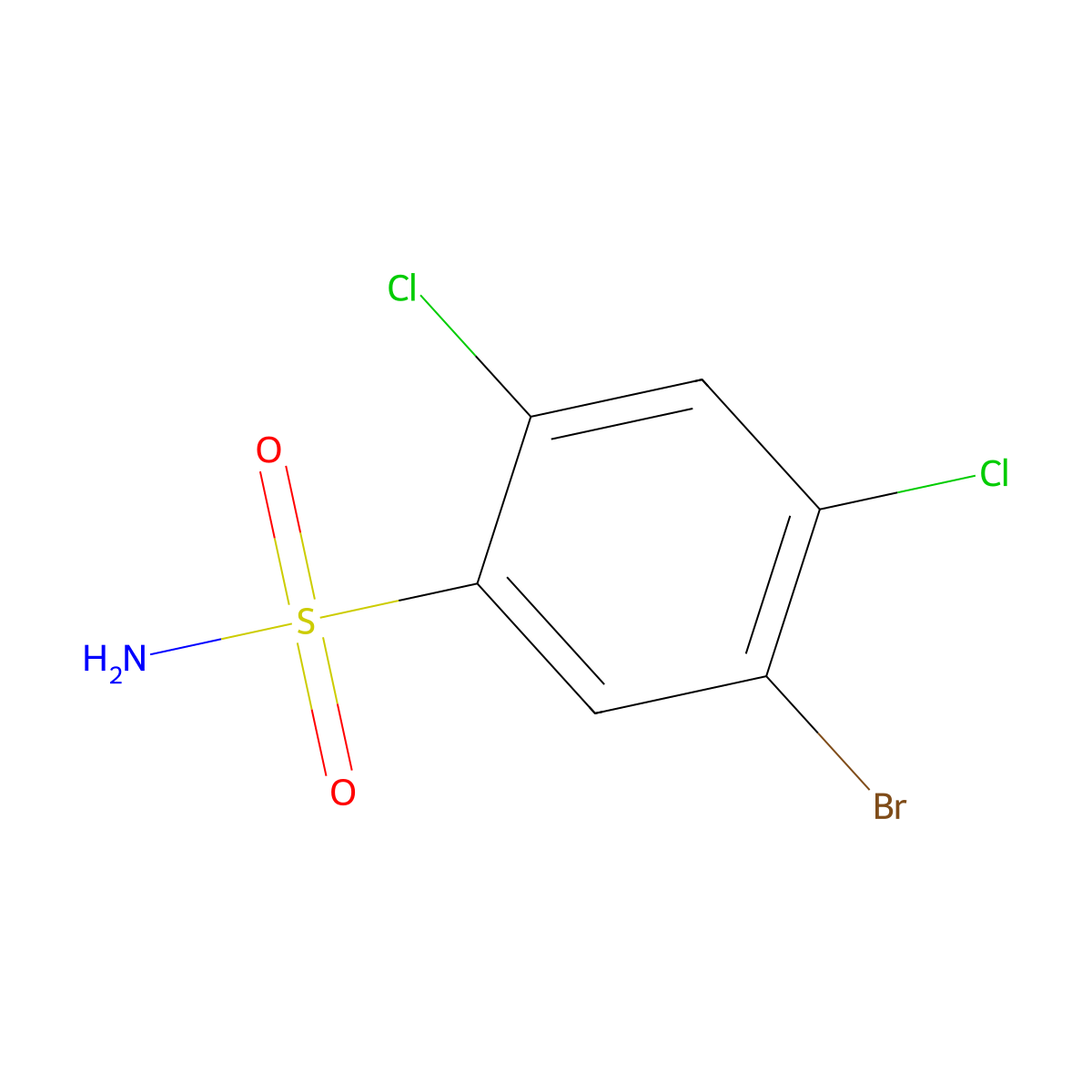 5-Bromo-2,4-dichlorobenzene-1-sulfonamide molecular structure, CAS 1934618-16-2