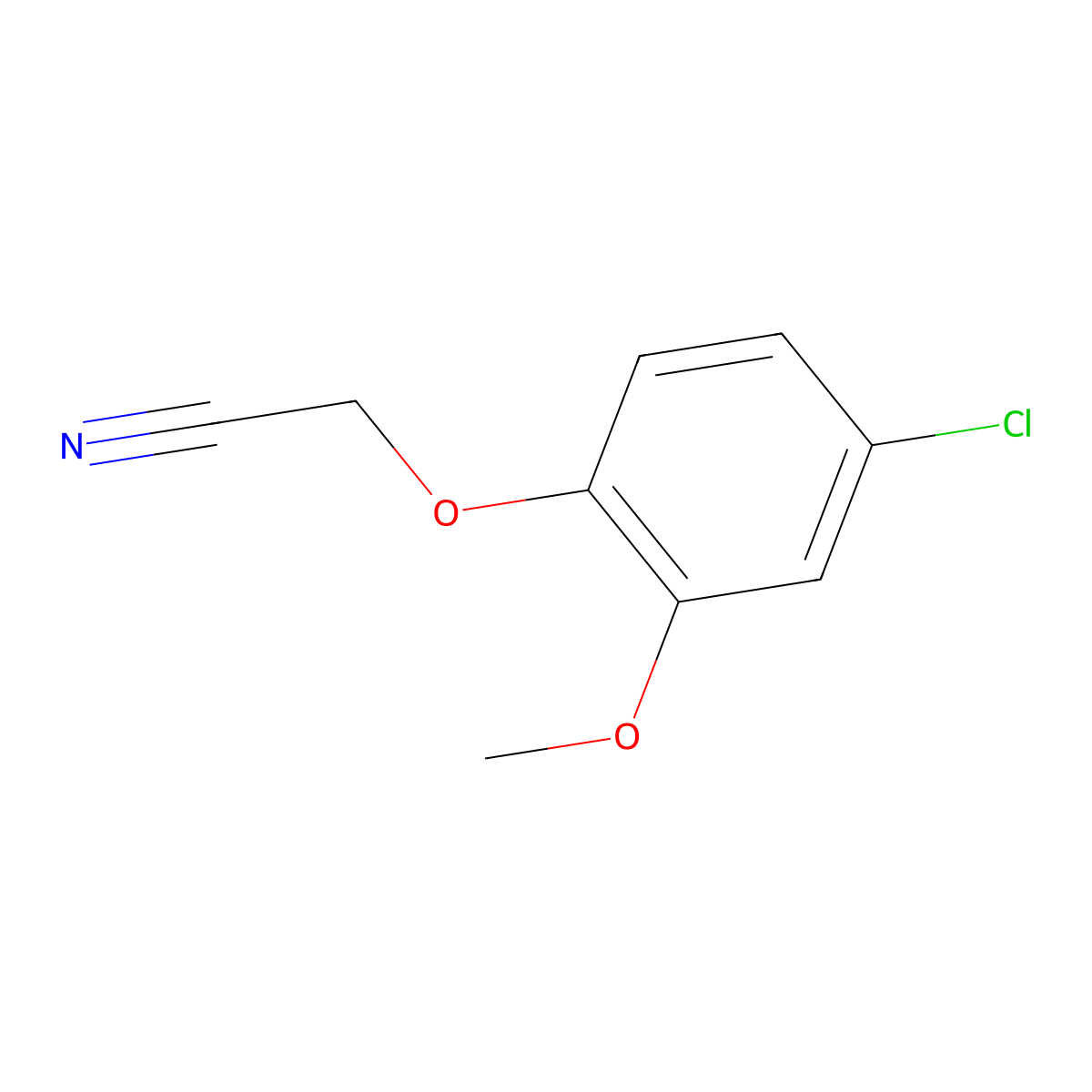 2-(4-Chloro-2-methoxyphenoxy)acetonitrile molecular structure, CAS 1934619-45-0