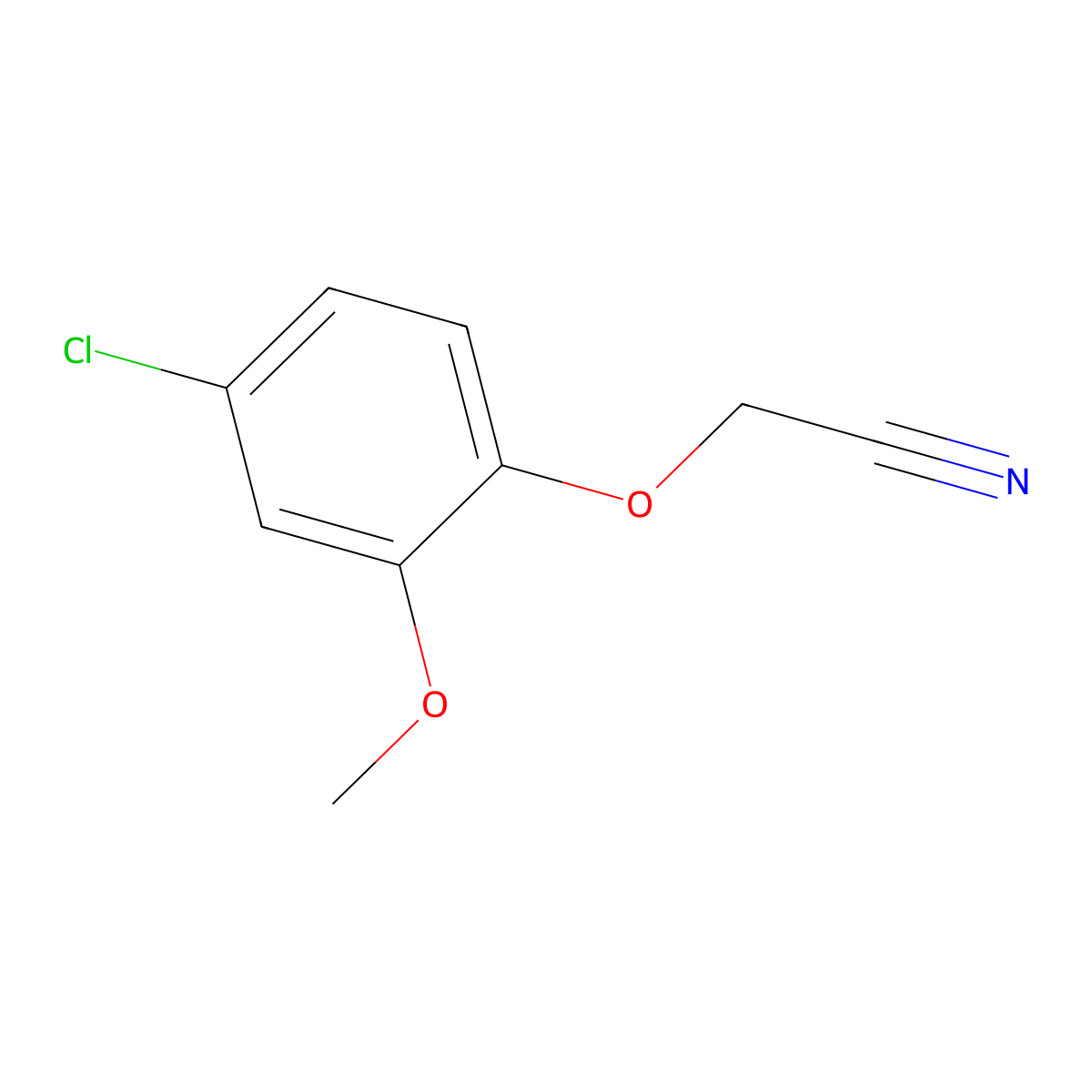 2-(4-Chloro-2-methoxyphenoxy)acetonitrile molecular structure, CAS 1934619-45-0