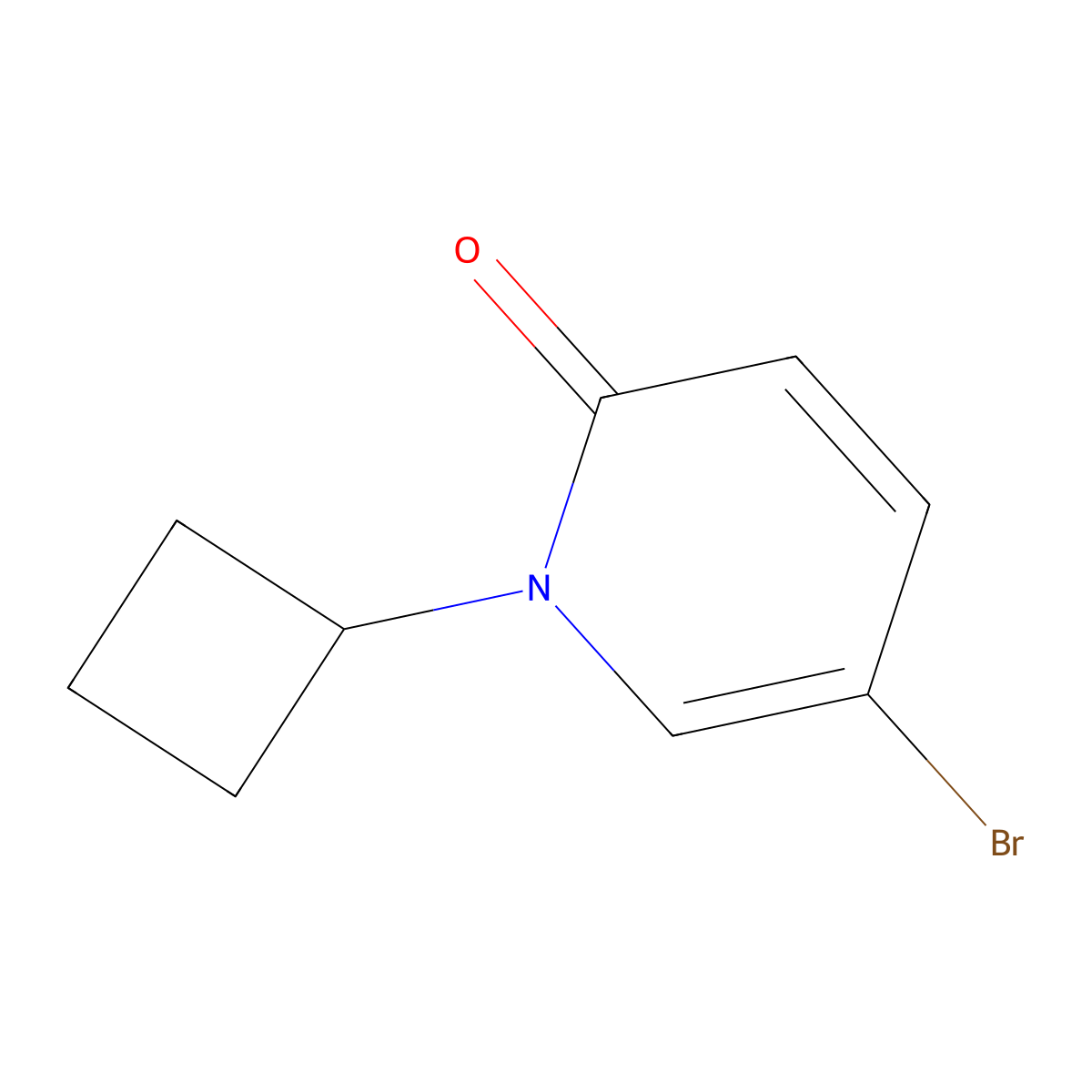 5-Bromo-1-cyclobutylpyridin-2(1H)-one molecular structure, CAS 1934626-97-7