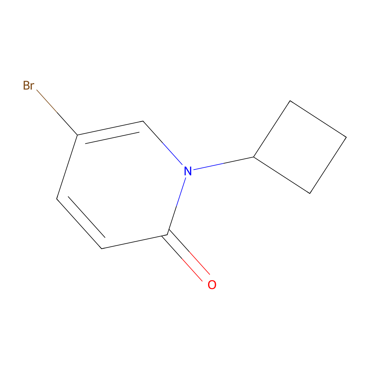 5-Bromo-1-cyclobutylpyridin-2(1H)-one molecular structure, CAS 1934626-97-7