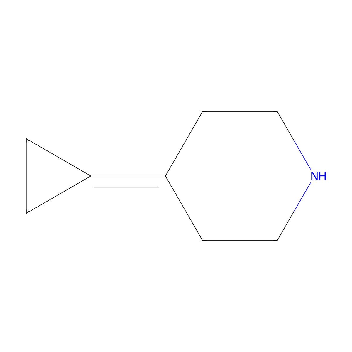4-Cyclopropylidenepiperidine molecular structure, CAS 1934627-95-8