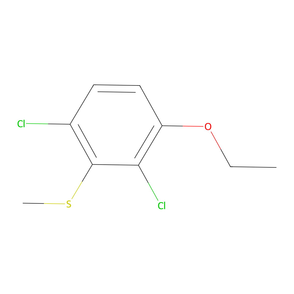 (2,6-Dichloro-3-ethoxyphenyl)(methyl)sulfane molecular structure, CAS 1934630-50-8