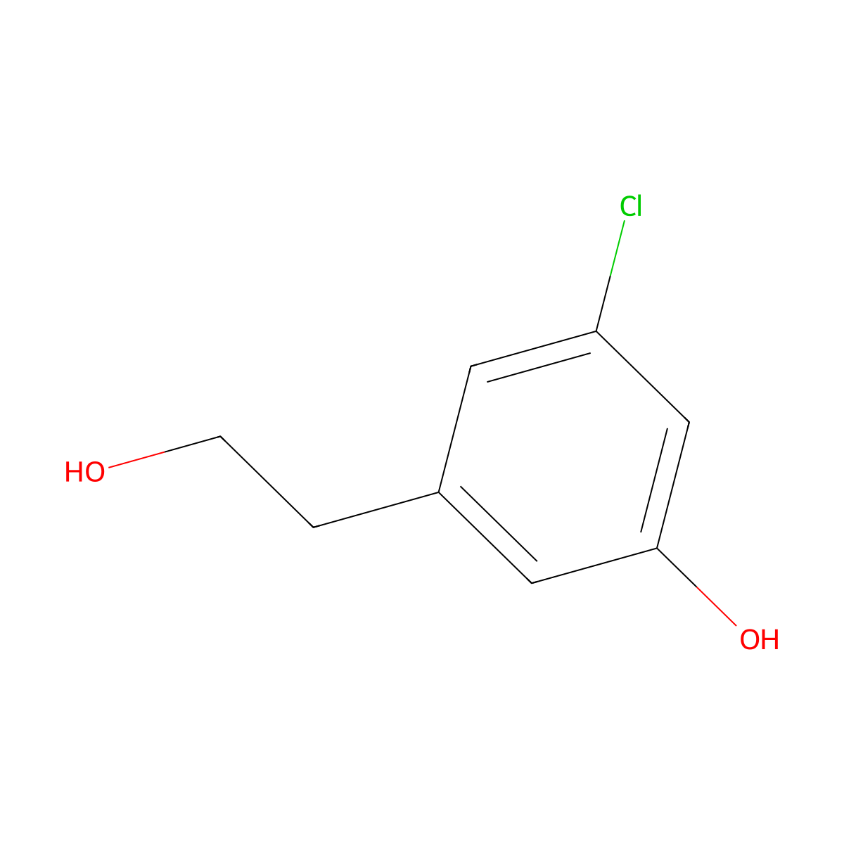 3-Chloro-5-(2-hydroxyethyl)phenol molecular structure, CAS 1934631-42-1