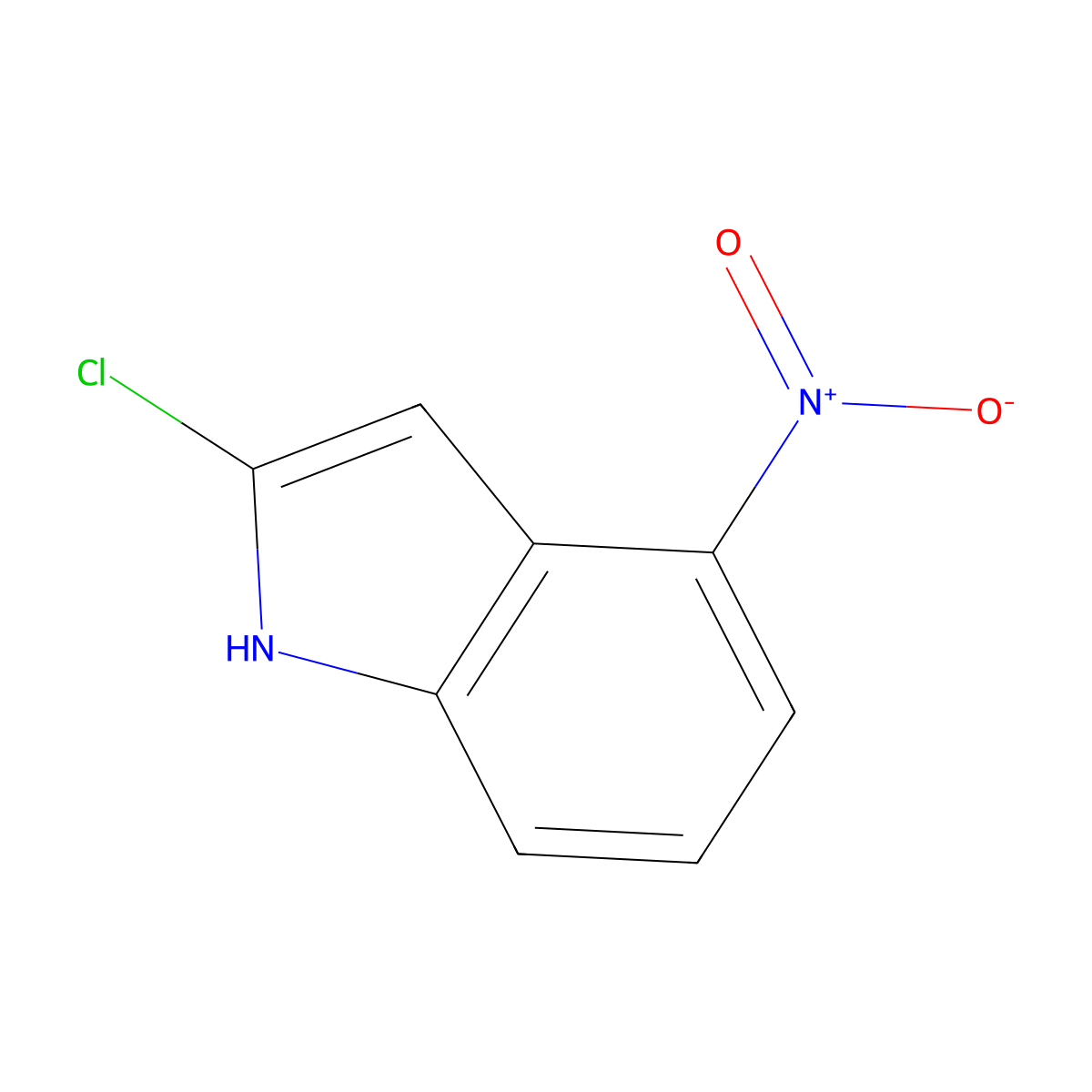 2-Chloro-4-nitro-1H-indole molecular structure, CAS 1934634-61-3
