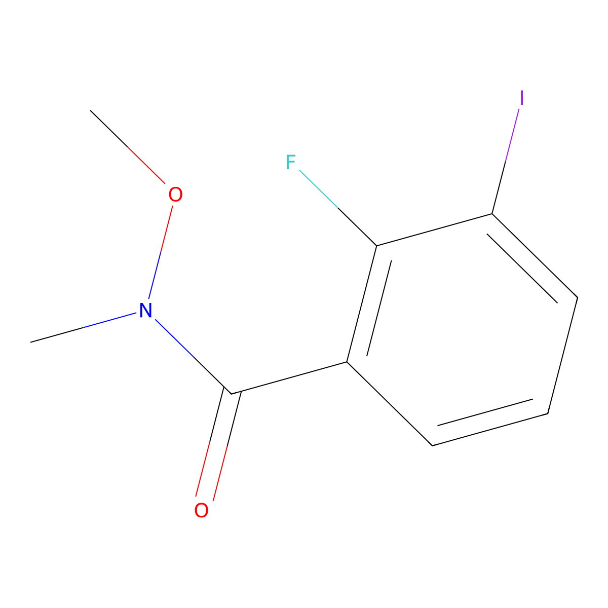 2-Fluoro-3-iodo-N-methoxy-N-methylbenzamide molecular structure, CAS 1934634-66-8