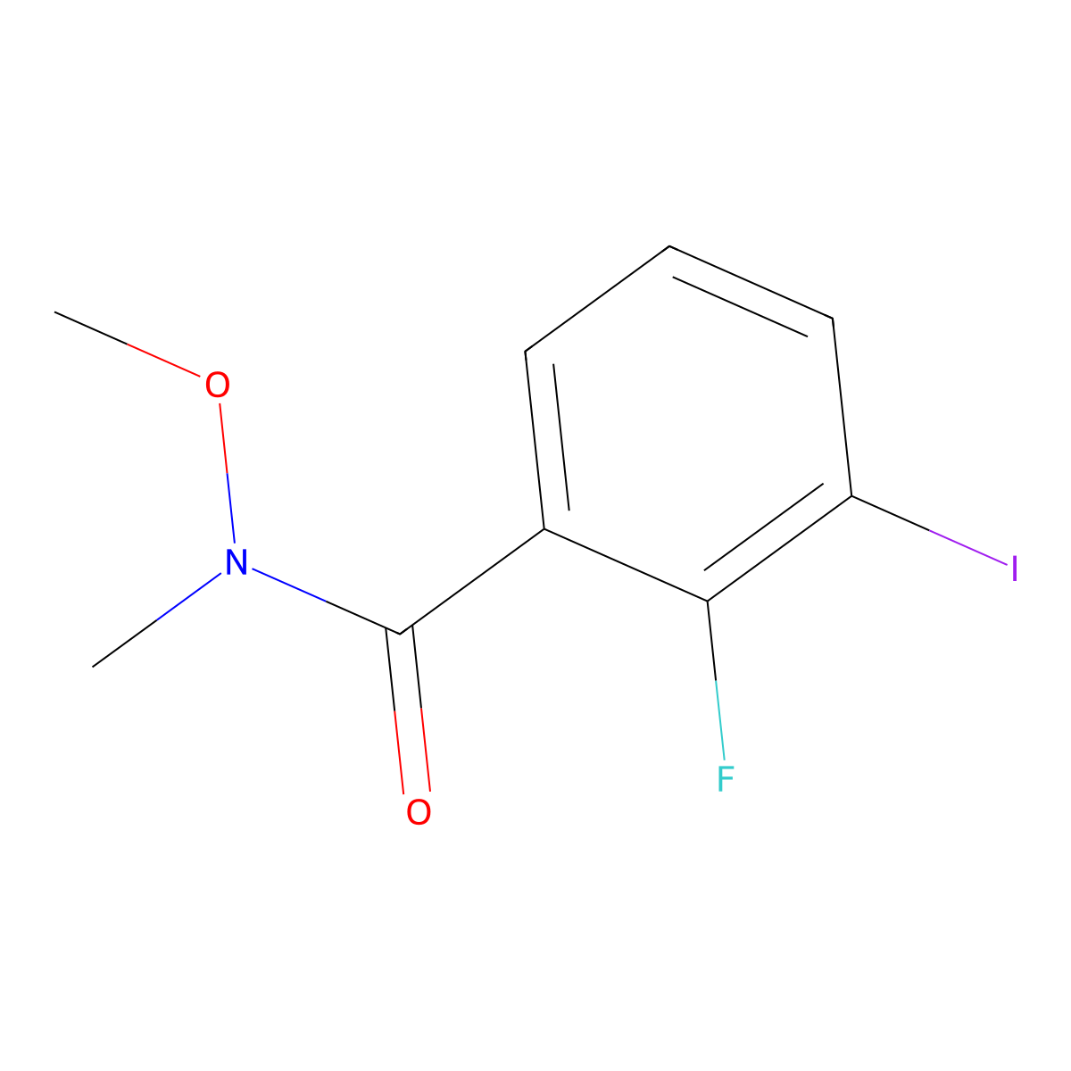 2-Fluoro-3-iodo-N-methoxy-N-methylbenzamide molecular structure, CAS 1934634-66-8