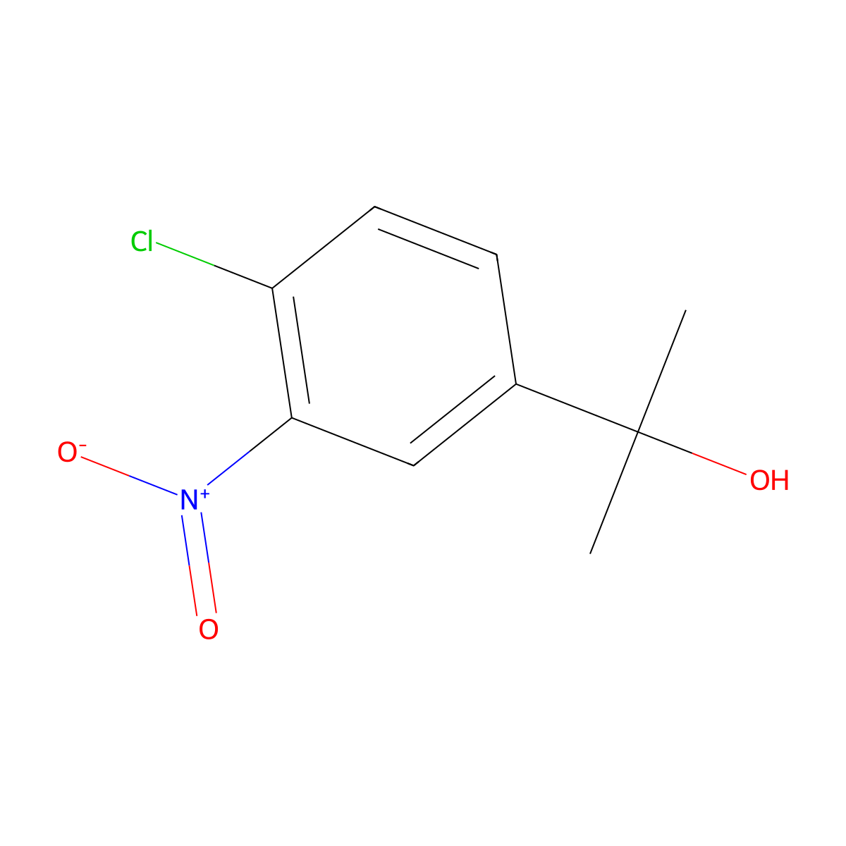 2-(4-Chloro-3-nitrophenyl)propan-2-ol molecular structure, CAS 1934635-77-4
