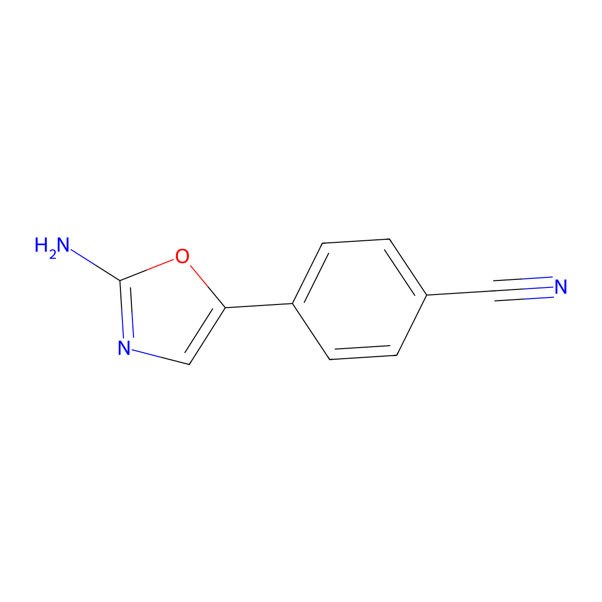 4-(2-Aminooxazol-5-yl)benzonitrile molecular structure, CAS 1934636-72-2