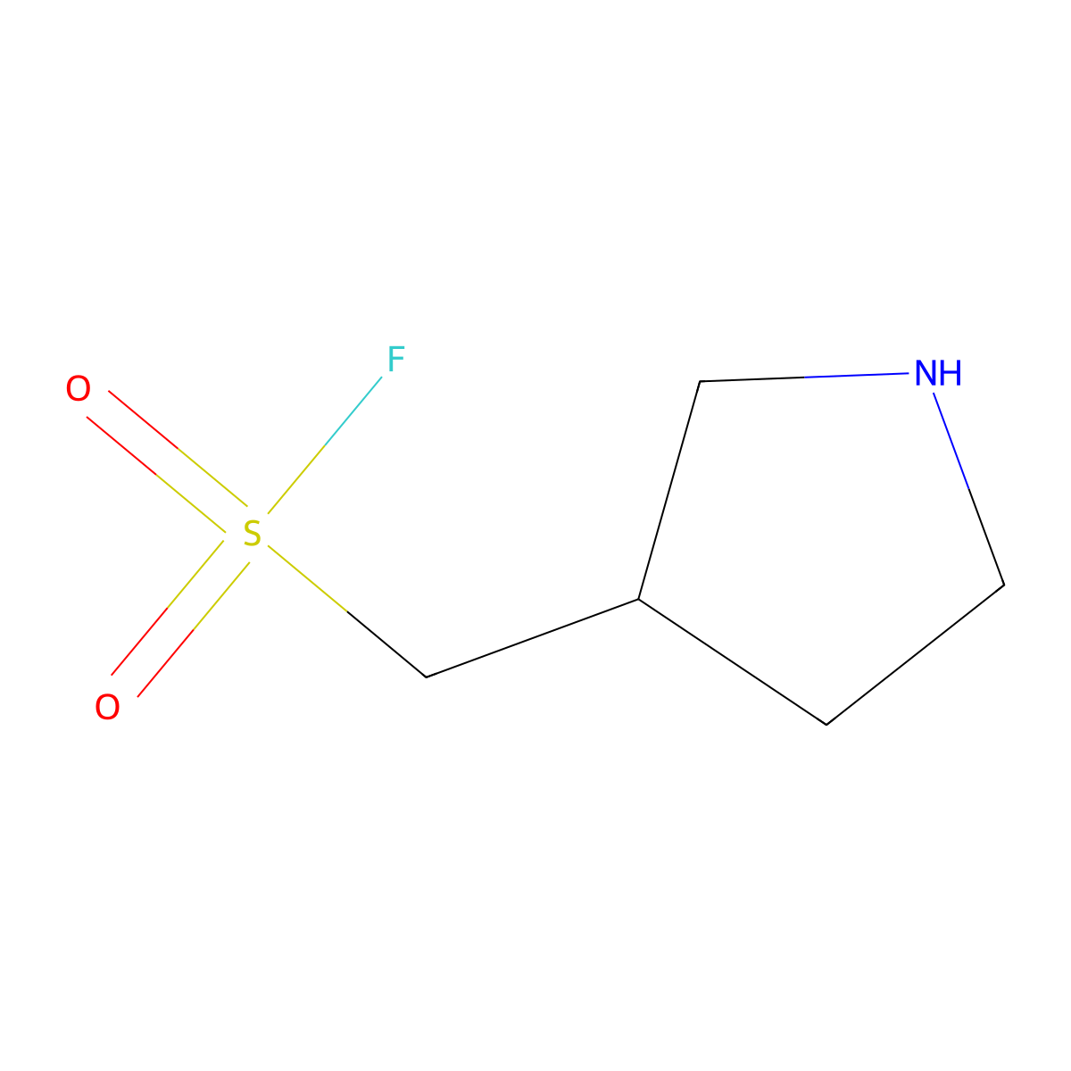 (Pyrrolidin-3-yl)methanesulfonyl fluoride molecular structure, CAS 1934637-70-3