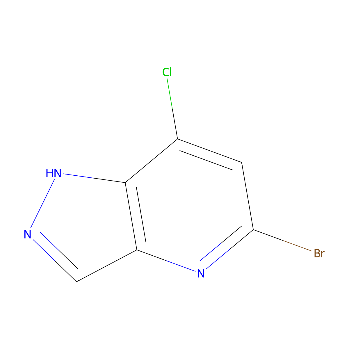 5-Bromo-7-chloro-1H-pyrazolo[4,3-b]pyridine molecular structure, CAS 1934641-01-6