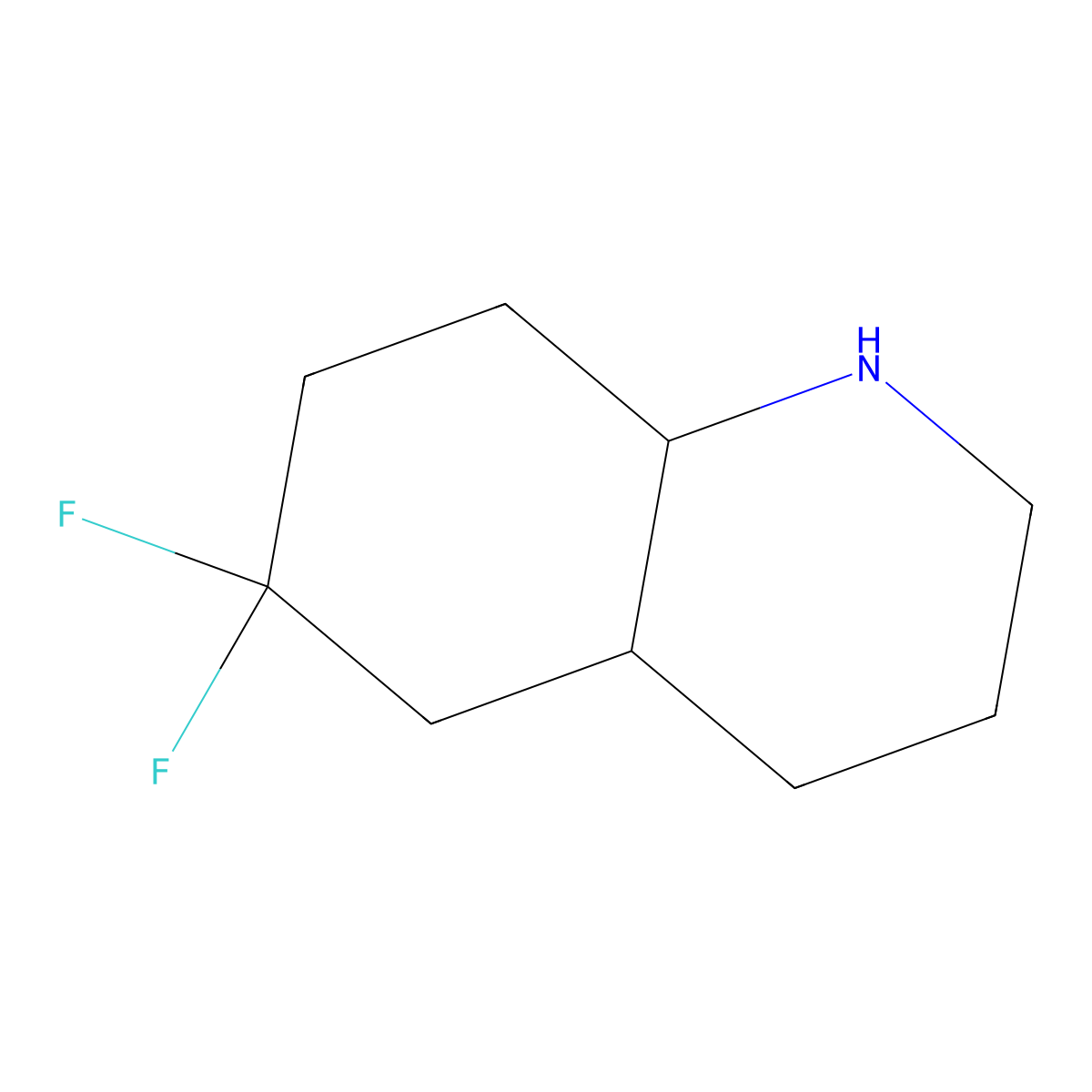 6,6-Difluoro-decahydroquinoline molecular structure, CAS 1934641-89-0