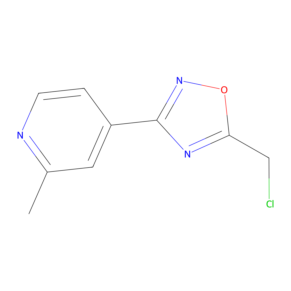 5-(Chloromethyl)-3-(2-methylpyridin-4-yl)-1,2,4-oxadiazole molecular structure, CAS 1934642-24-6