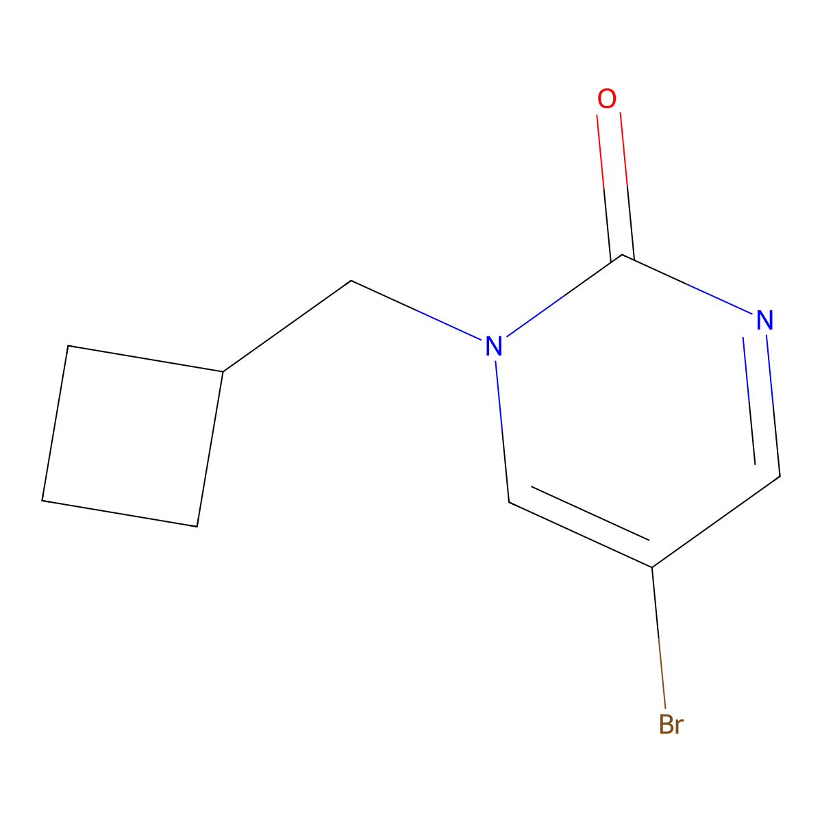 5-Bromo-1-(cyclobutylmethyl)pyrimidin-2(1H)-one molecular structure, CAS 1934642-32-6