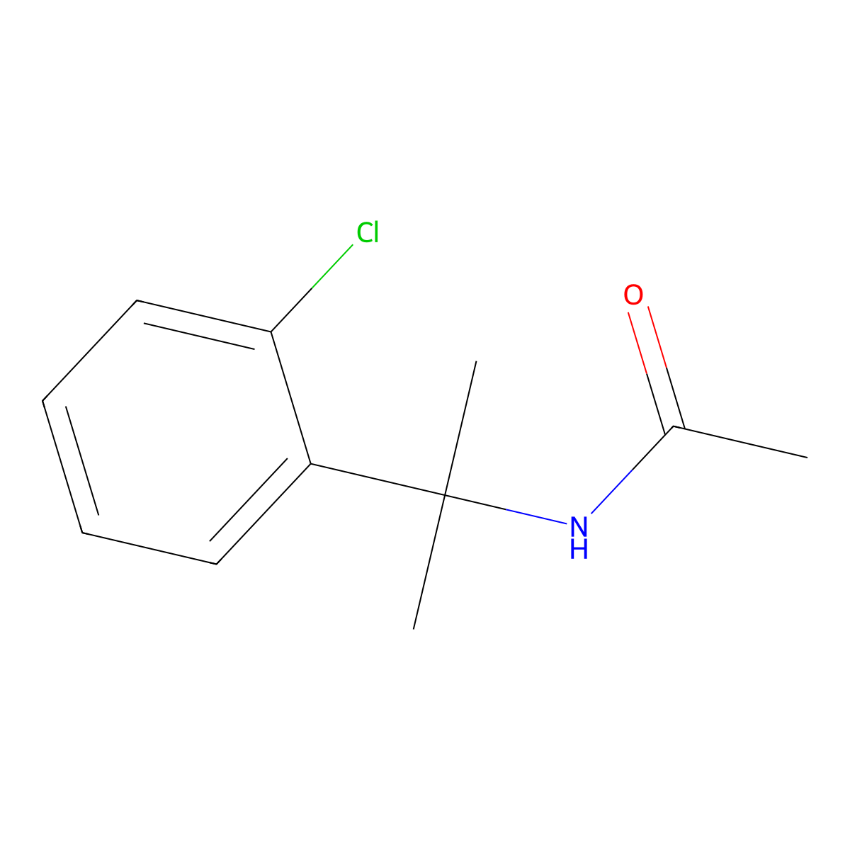 N-(2-(2-chlorophenyl)propan-2-yl)acetamide molecular structure, CAS 1934652-21-7