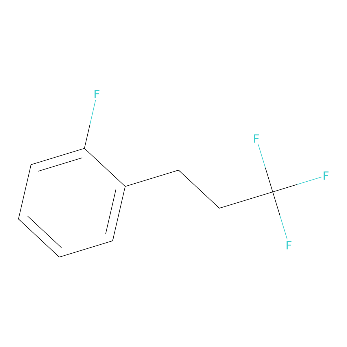 1-Fluoro-2-(3,3,3-trifluoropropyl)benzene molecular structure, CAS 1934655-21-6