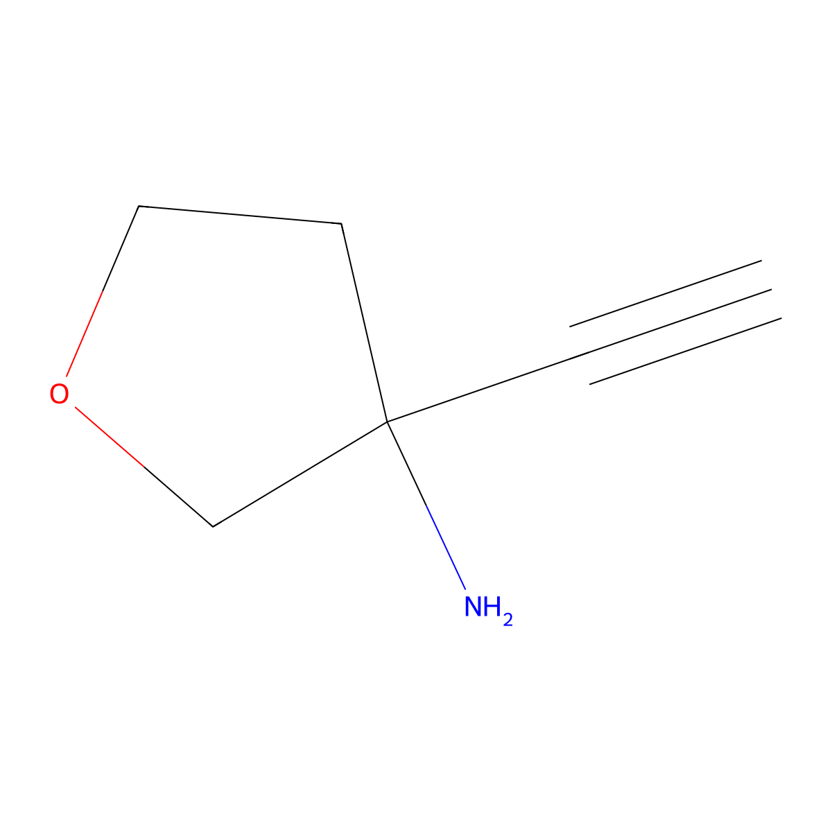 3-Ethynyloxolan-3-amine molecular structure, CAS 1934655-69-2