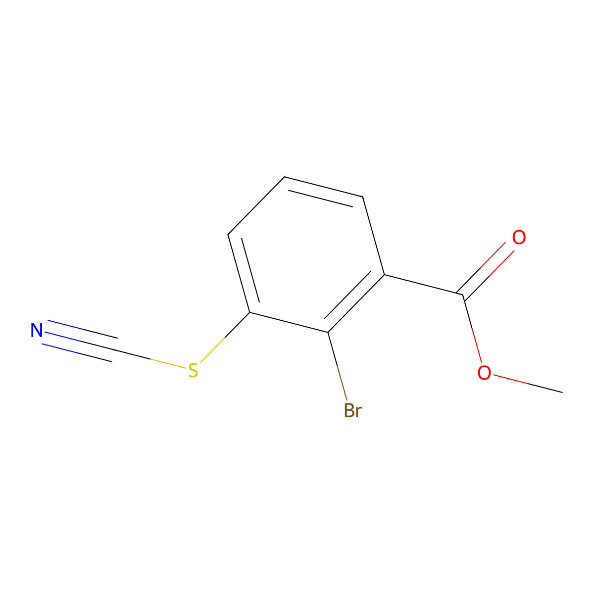 2-Bromo-3-thiocyanato-benzoic acid methyl ester molecular structure, CAS 1934655-90-9