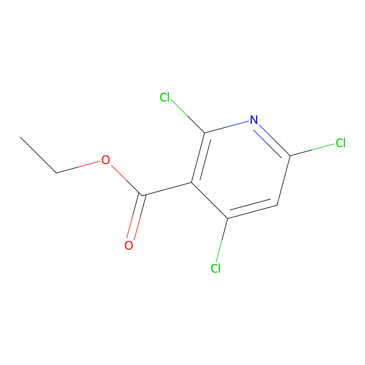Ethyl 2,4,6-trichloronicotinate molecular structure, CAS 1934657-78-9