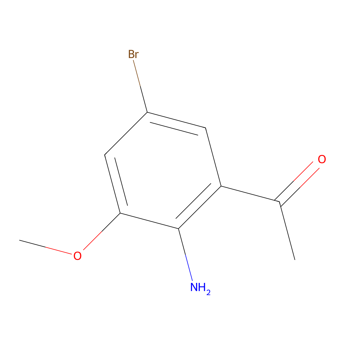 1-(2-Amino-5-bromo-3-methoxyphenyl)ethan-1-one molecular structure, CAS 1934666-42-8