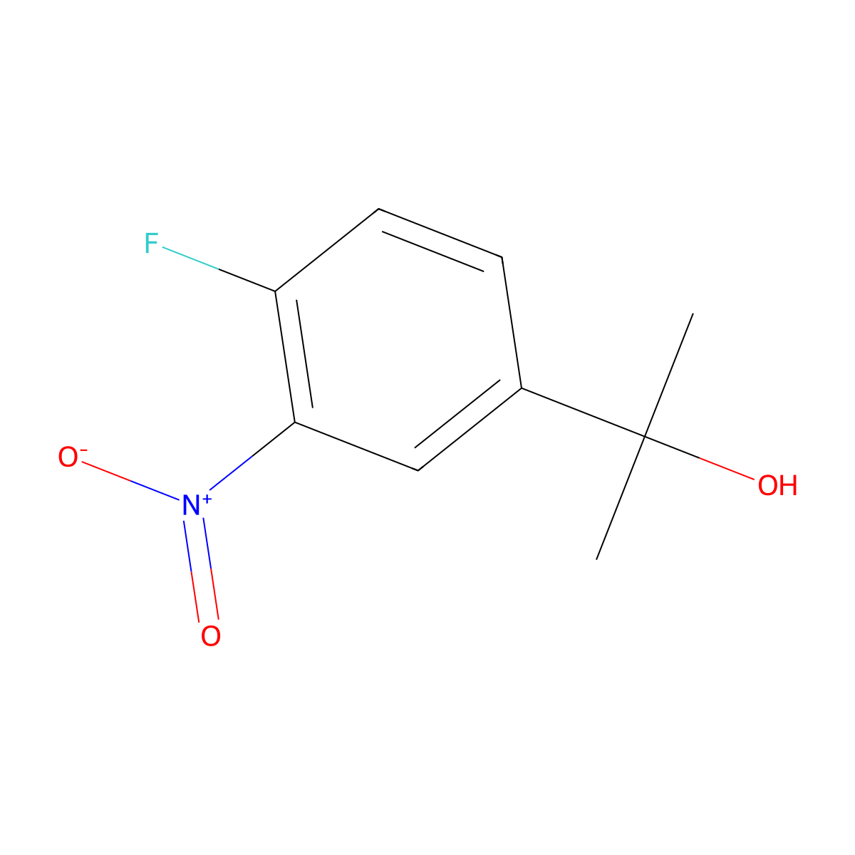 2-(4-Fluoro-3-nitrophenyl)propan-2-ol molecular structure, CAS 1934670-90-2