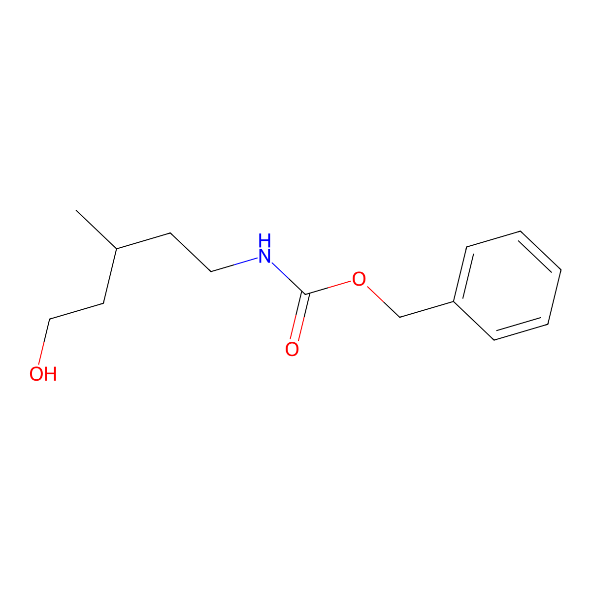 benzyl N-(5-hydroxy-3-methylpentyl)carbamate molecular structure, CAS 1934672-88-4