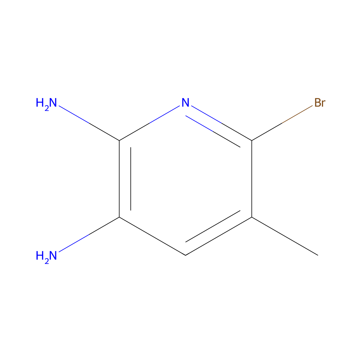 6-Bromo-5-methylpyridine-2,3-diamine molecular structure, CAS 1934674-16-4
