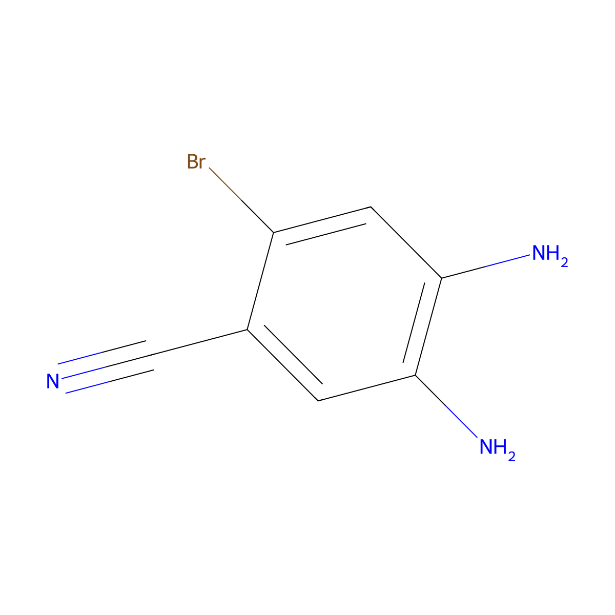 4,5-Diamino-2-bromobenzonitrile molecular structure, CAS 1934682-48-0