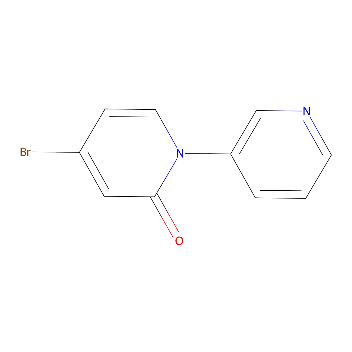 4-Bromo-1-(pyridin-3-yl)pyridin-2(1H)-one molecular structure, CAS 1934682-96-8