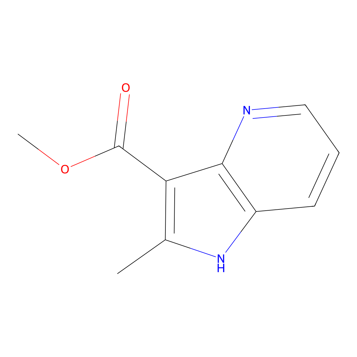 Methyl 2-methyl-1H-pyrrolo[3,2-b]pyridine-3-carboxylate molecular structure, CAS 1934684-80-6