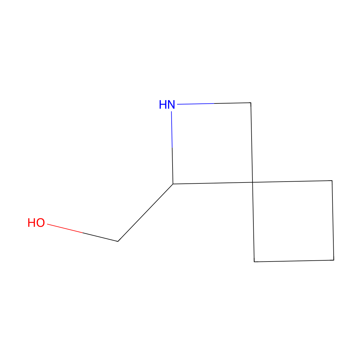 (2-Azaspiro(3.3)heptan-1-yl)methanol molecular structure, CAS 1934686-35-7