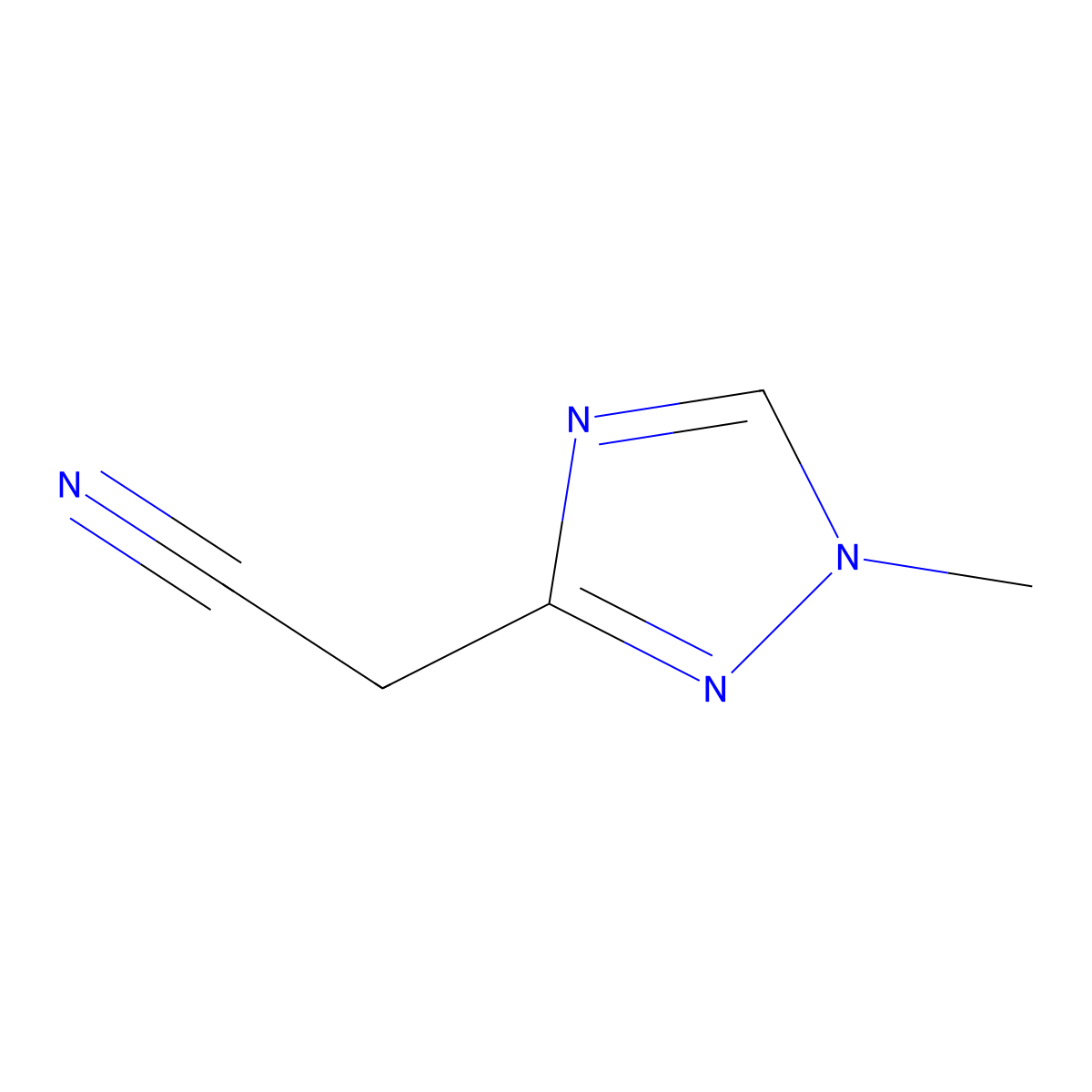 2-(1-methyl-1H-1,2,4-triazol-3-yl)acetonitrile molecular structure, CAS 1934687-72-5