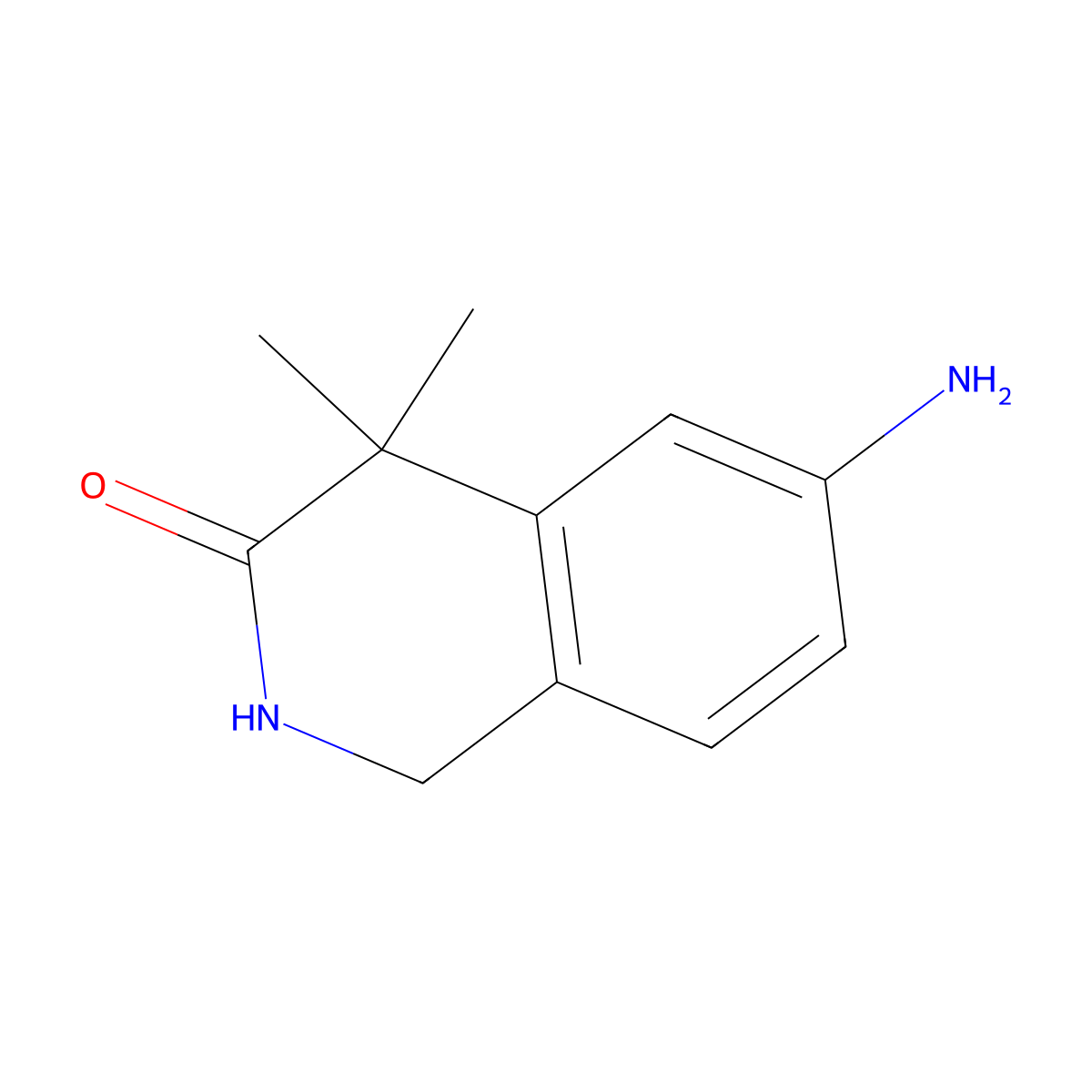 6-Amino-4,4-dimethyl-1,2-dihydroisoquinolin-3(4H)-one molecular structure, CAS 1934693-80-7