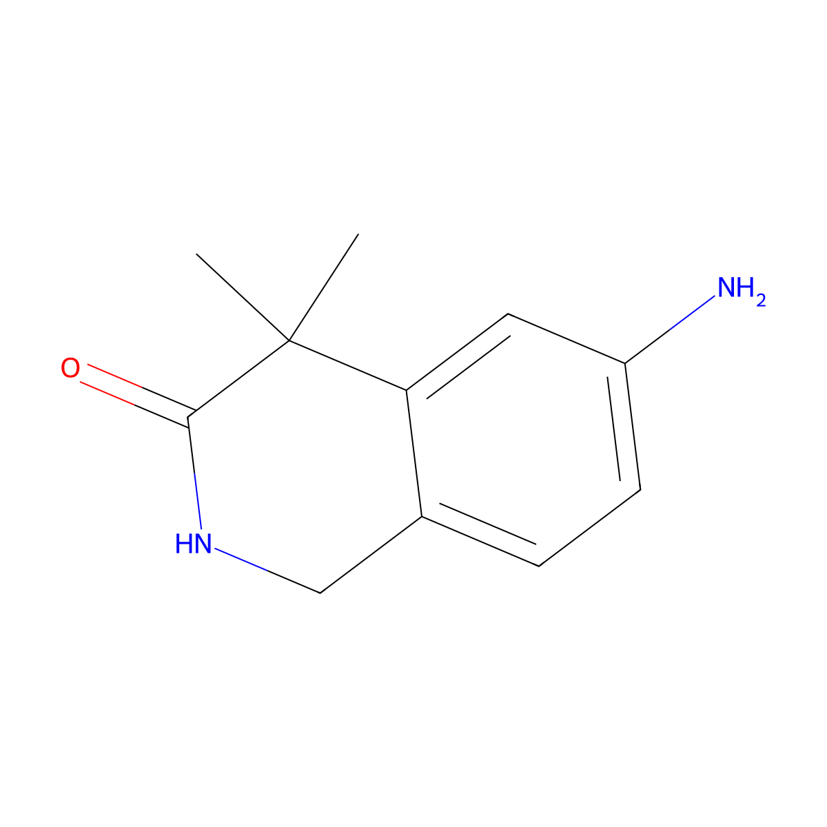 6-Amino-4,4-dimethyl-1,2-dihydroisoquinolin-3(4H)-one molecular structure, CAS 1934693-80-7